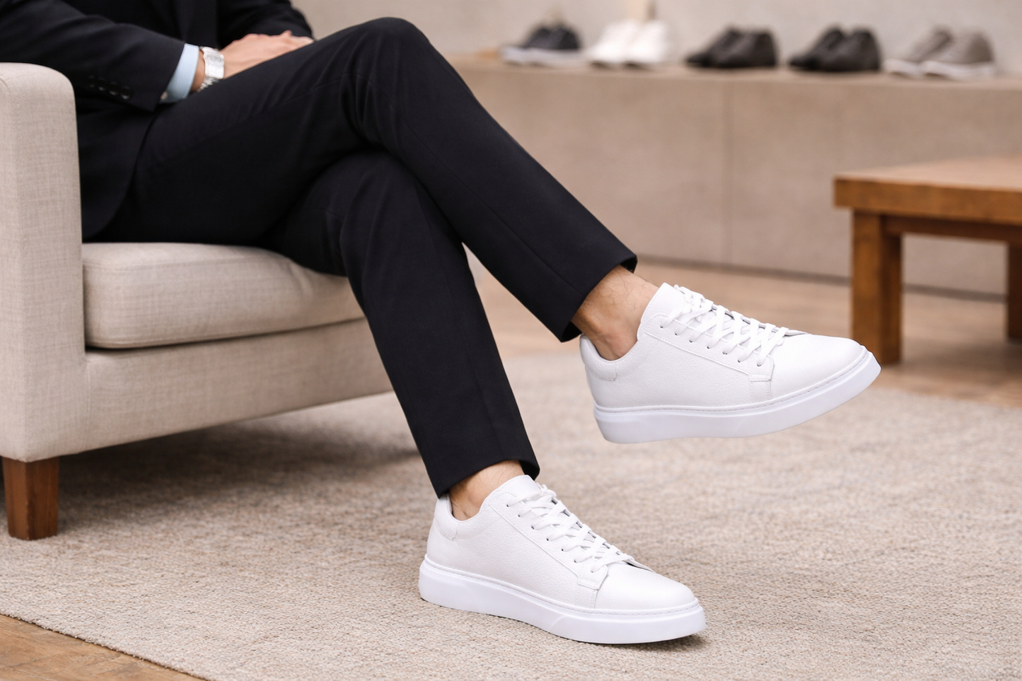 Erkek Deri Sneaker Ayakkabı – Beyaz | Santo | Verone