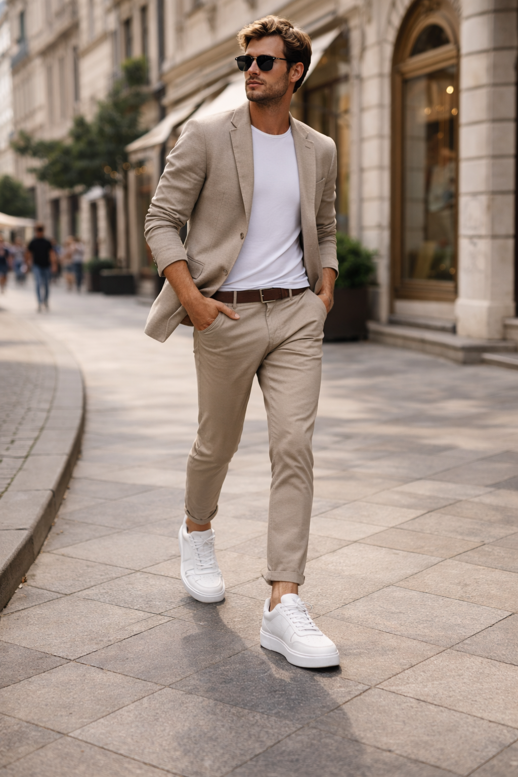 Erkek Deri Sneaker Ayakkabı – Beyaz | Sant | Verone