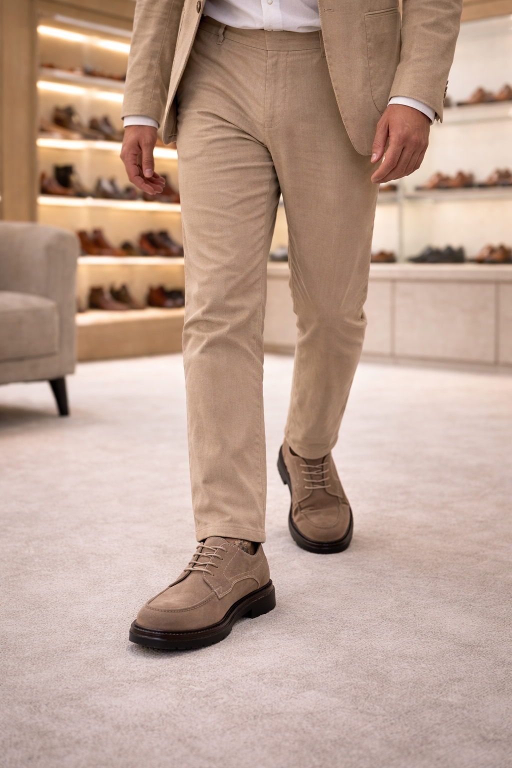 Erkek Deri Ayakkabı – Bej | Milano | Verone