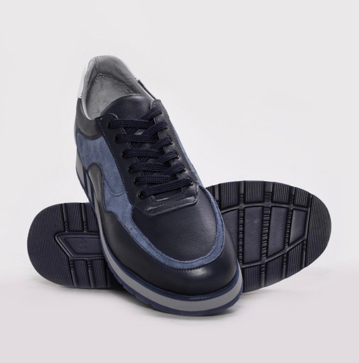 Erkek Deri Sneaker Ayakkabı – Lacivert | Salerno | Verone