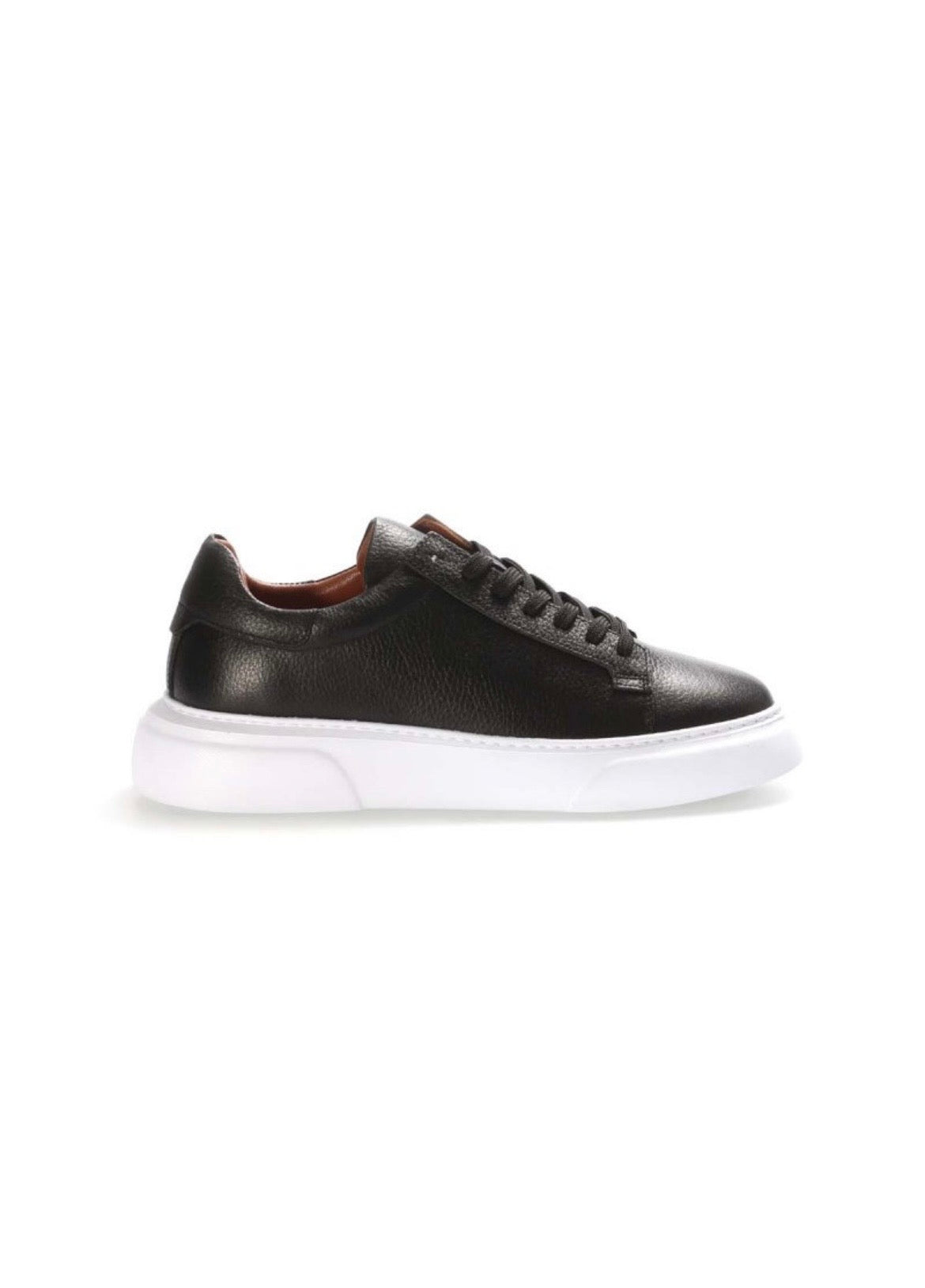 Erkek Deri Sneaker Ayakkabı – Siyah | Sant | Verone