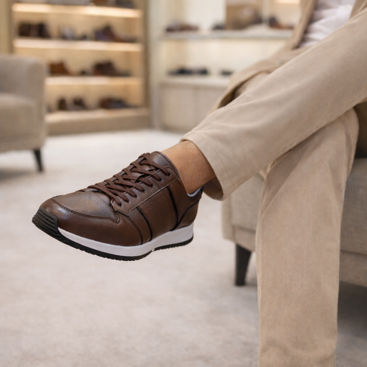 Erkek Deri Sneaker Ayakkabı – Kahve | Palermo | Verone