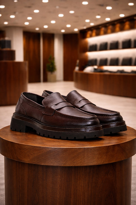 Sicilia Erkek Floter Deri Makosen Ayakkabı – Kahve Günlük & Smart Casual