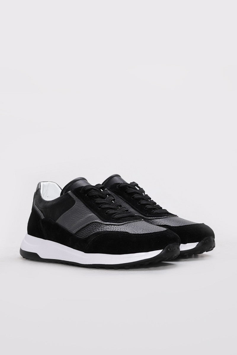 Erkek Deri Sneaker Ayakkabı – Siyah | Ravenna | Verone