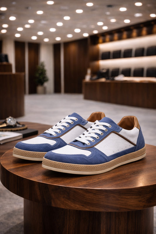 Torino Erkek Deri Jean Nubuk Spor Ayakkabı – Lacivert Günlük & Rahat