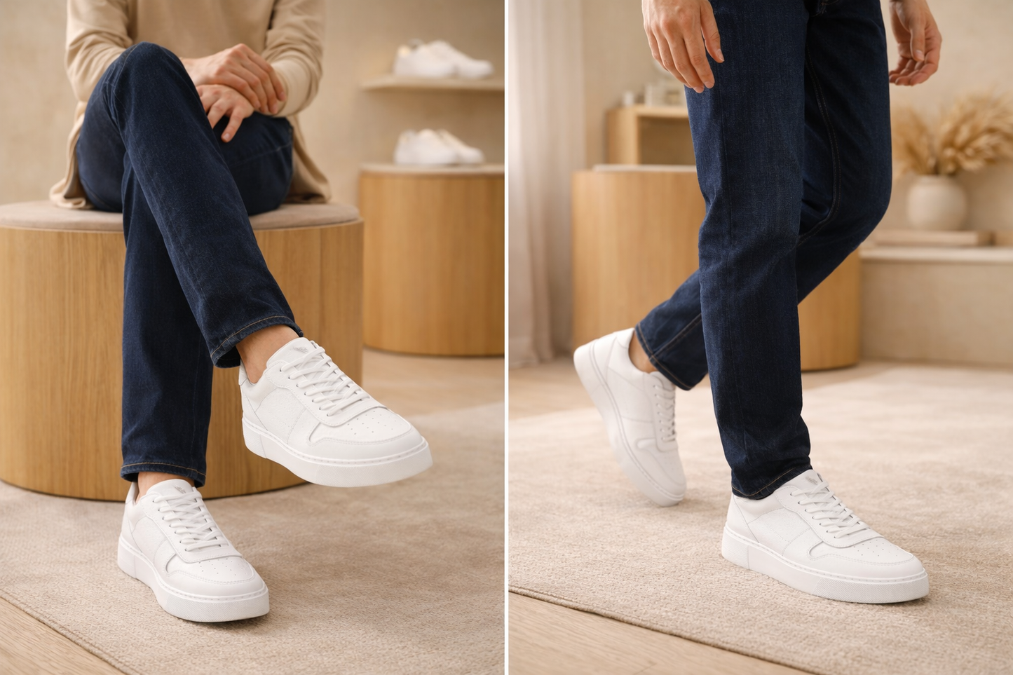 Erkek Deri Sneaker Ayakkabı – Beyaz | Sant | Verone