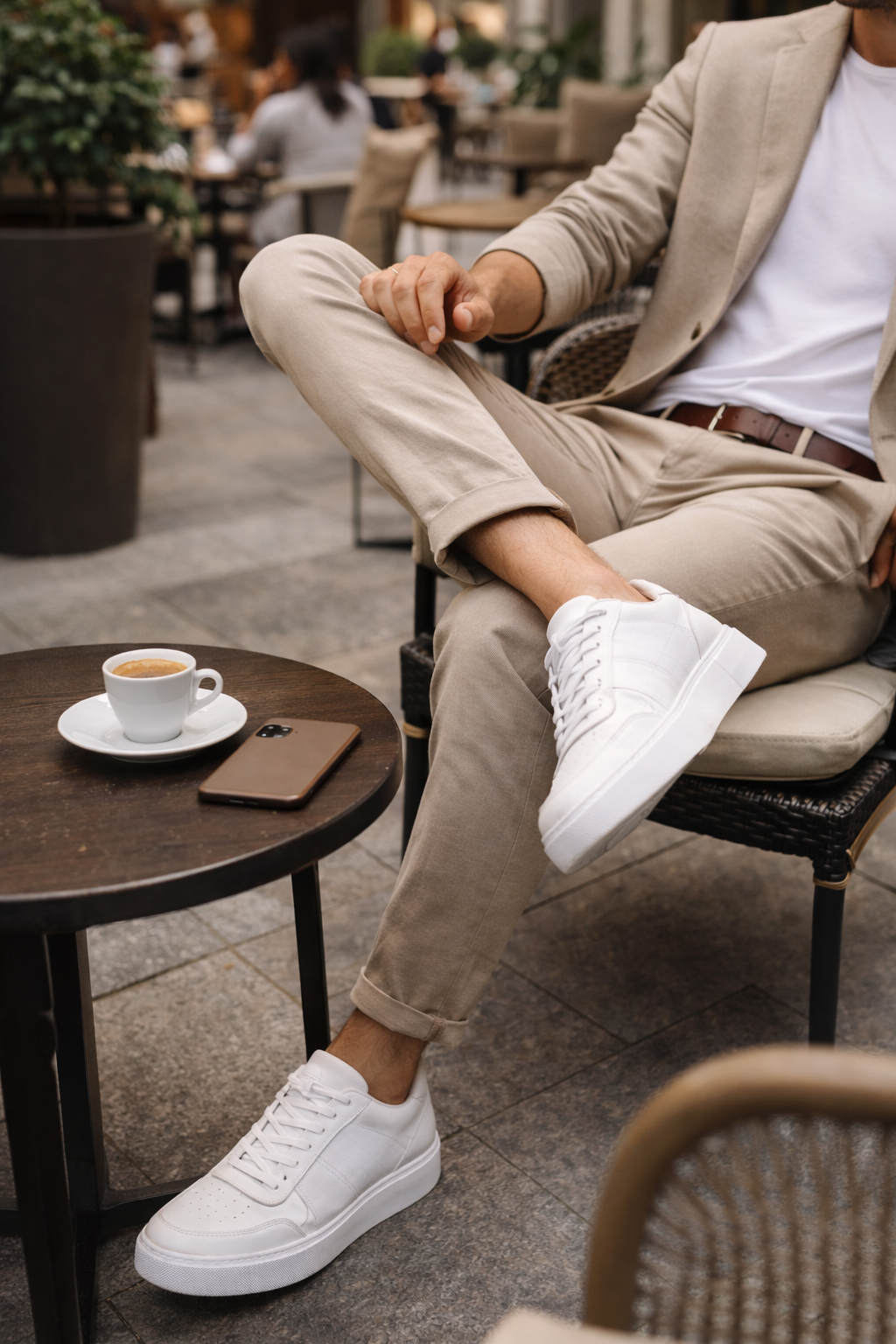 Erkek Deri Sneaker Ayakkabı – Beyaz | Sant | Verone