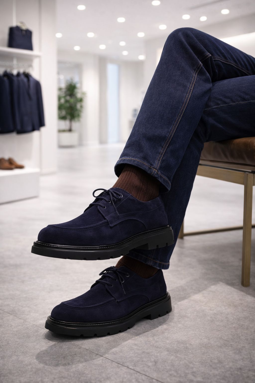 Erkek Deri Ayakkabı – Lacivert | Genova | Verone