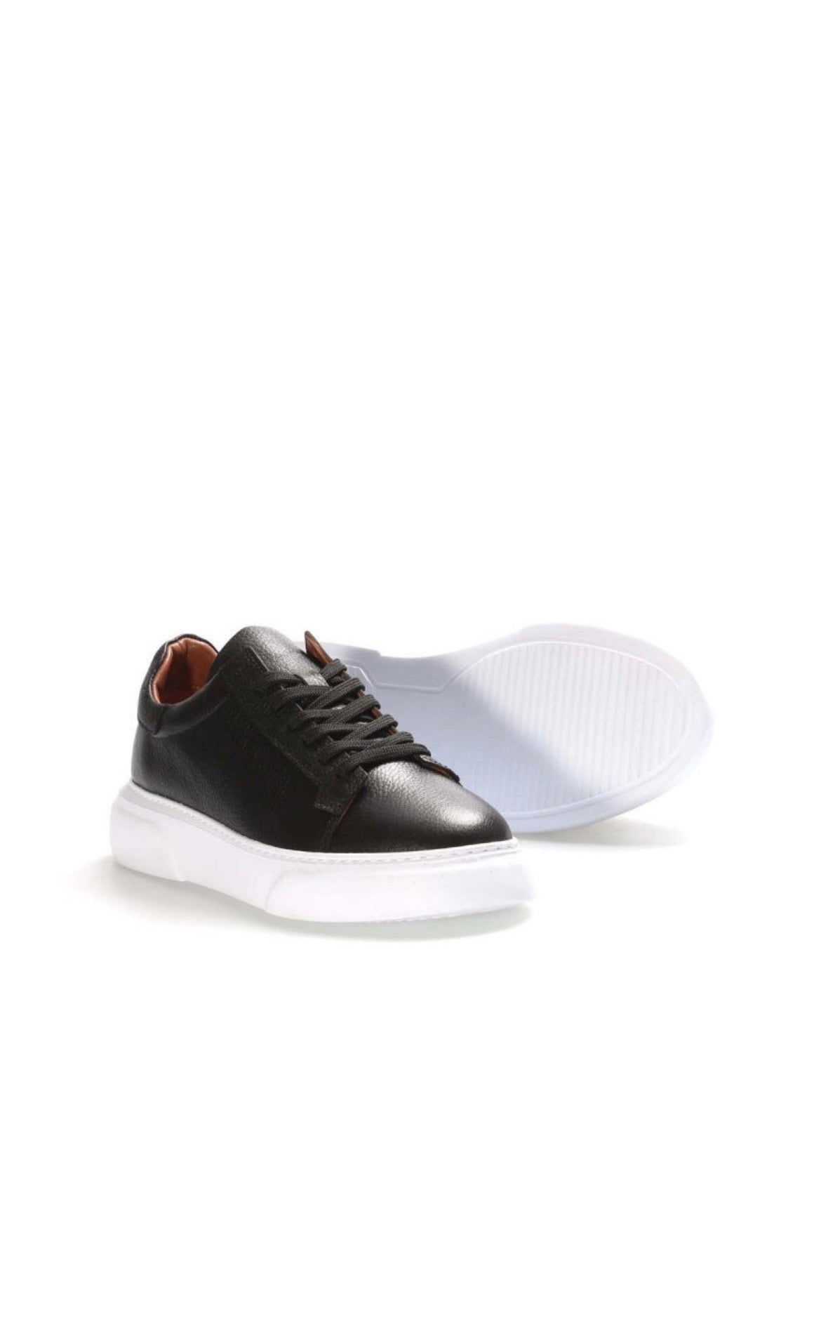 Erkek Deri Sneaker Ayakkabı – Siyah | Sant | Verone