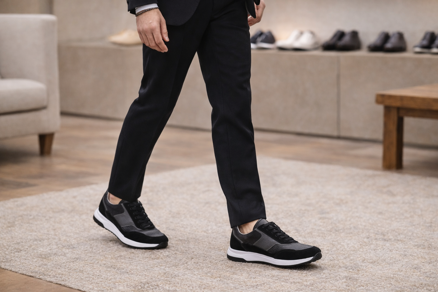 Erkek Deri Sneaker Ayakkabı – Siyah | Ravenna | Verone
