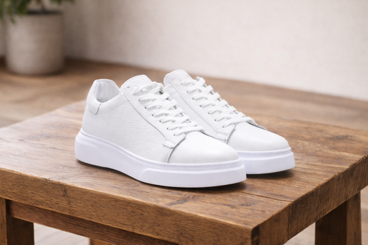 Erkek Deri Sneaker Ayakkabı – Beyaz | Santo | Verone